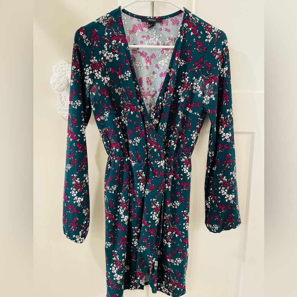 Floral green dress